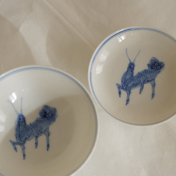 PETIT BOL CÉLADON AVEC COUVERCLE / MOTIF KIRIN