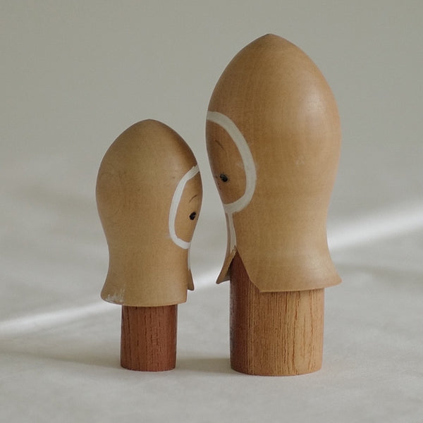 DUO DE KOKESHI VINTAGE  / 13 CM