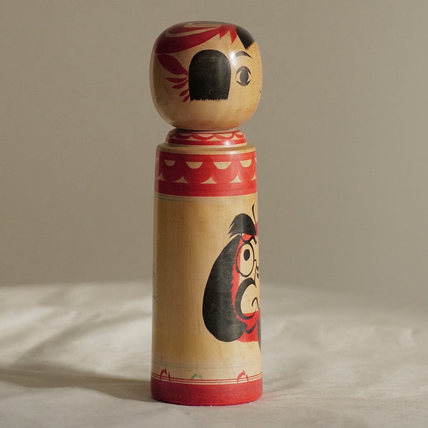 KOKESHI VINTAGE DE STYLE ZAO PAR ABE SHINYA / 23,5 CM