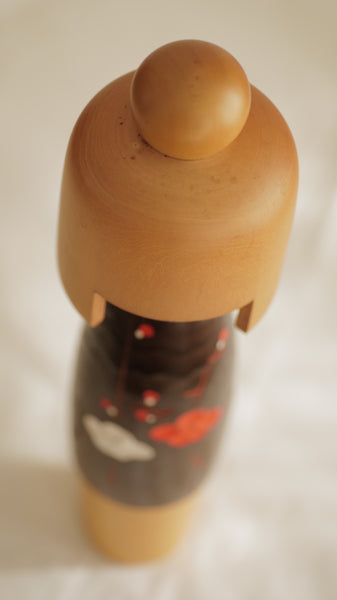 KOKESHI VINTAGE PAR USABURO / 37 CM