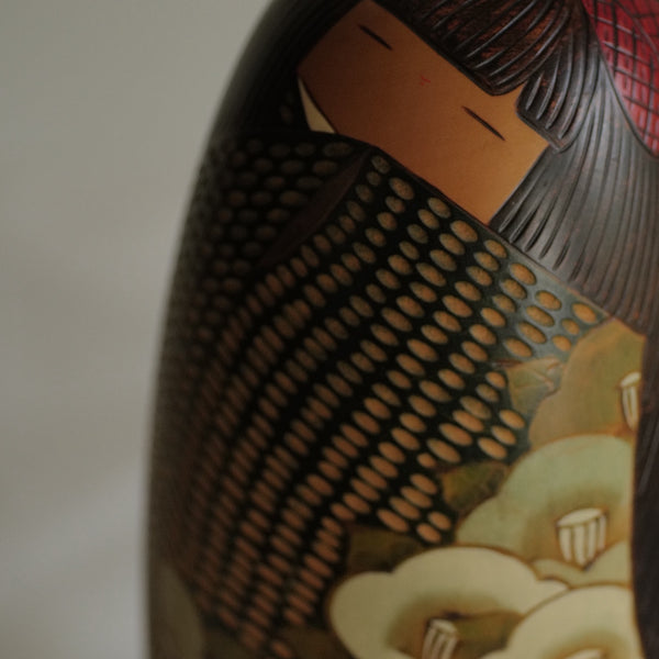 KOKESHI VINTAGE PAR USABURO / MASSIVE / 28 CM