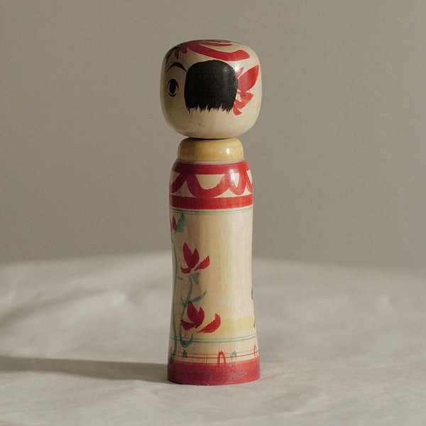 KOKESHI VINTAGE DE STYLE ZAO PAR ABE TSUNEKICHI / 19 CM