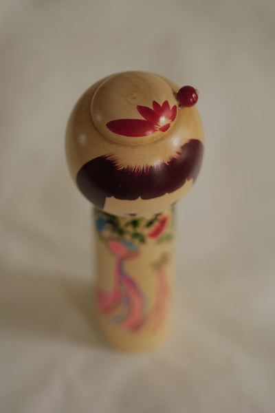 KOKESHI VINTAGE “TANABATA” / AVEC SA BOÎTE / 21,5 CM