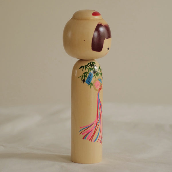 KOKESHI VINTAGE “TANABATA” / AVEC SA BOÎTE / 21,5 CM