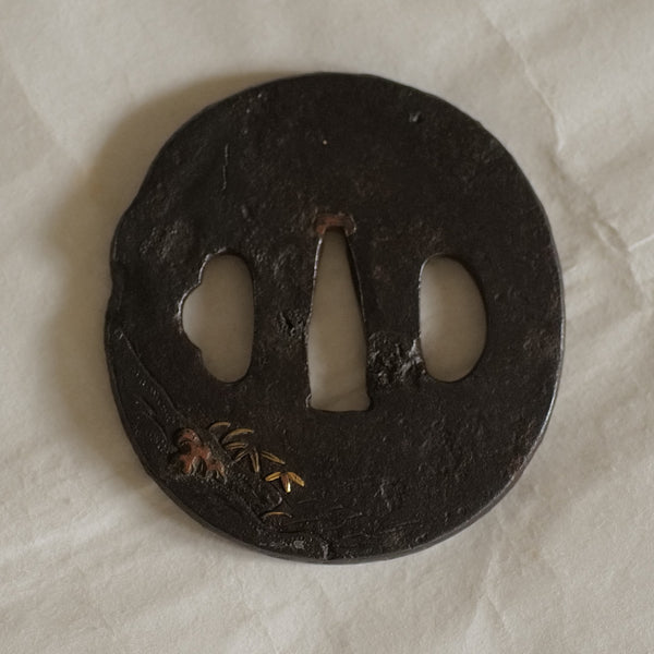 TSUBA ANCIENNE / RIVIÈRE AU CLAIR DE LUNE / ÉPOQUE EDO / RÉSERVÉE