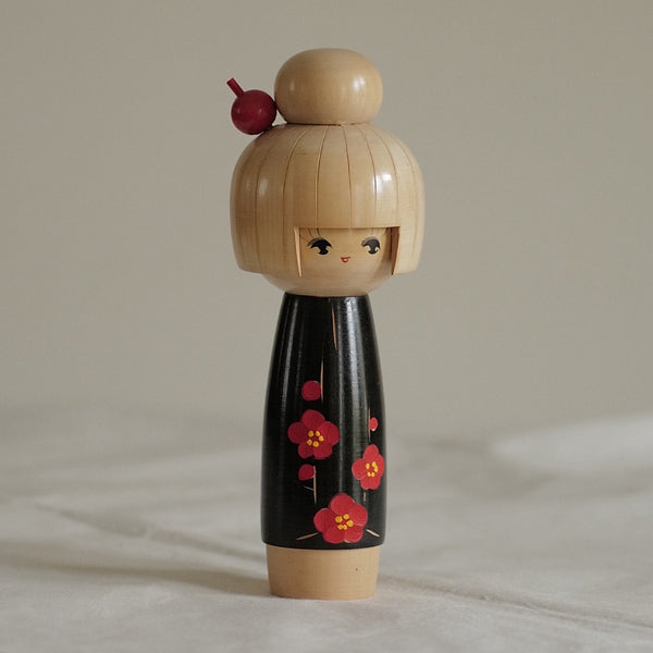 KOKESHI VINTAGE PAR KOHO / AVEC SA BOÎTE / 18,5 CM