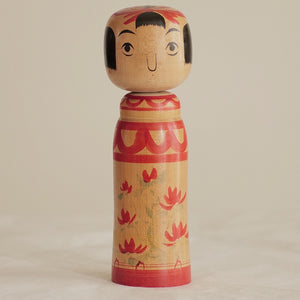 KOKESHI VINTAGE DE STYLE ZAO PAR ABE TSUNEKICHI / 25 CM