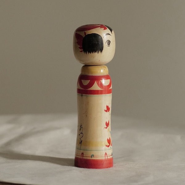 KOKESHI VINTAGE DE STYLE ZAO PAR ABE TSUNEKICHI / 19 CM