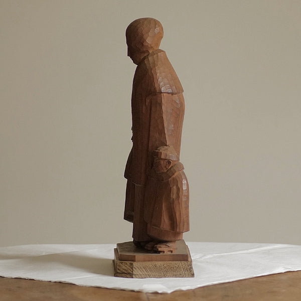 STATUE MÈRE ET ENFANTS / AVEC SA BOÎTE / 42 CM