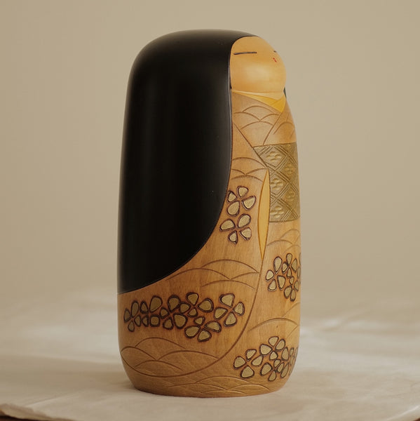 KOKESHI VINTAGE PAR YOSHIDA TAKASHI / AVEC SA BOÎTE ET SA TABLETTE / MASSIVE / 24 CM