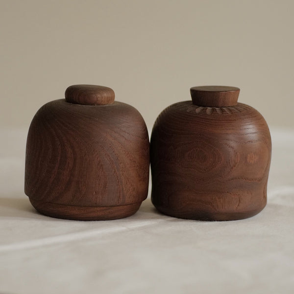 COUPLE DE KOKESHI VINTAGE PAR SANPEI YAMANAKA / 9,5 CM