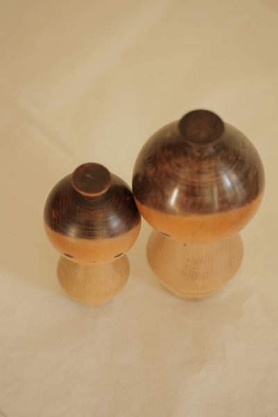 DUO DE KOKESHI VINTAGES PAR YAMANAKA SANPEI  / 22 CM