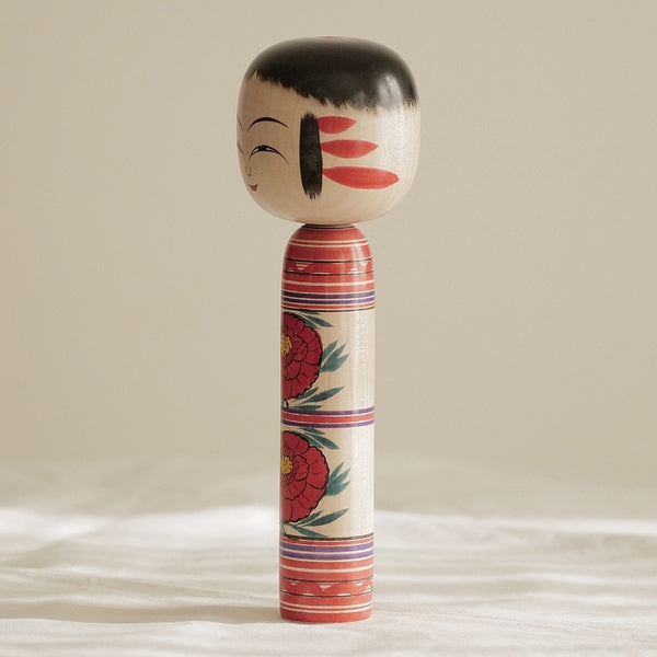 KOKESHI VINTAGE DE STYLE TOGATTA PAR SATO KAZUO / 24,5 CM