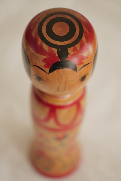 KOKESHI VINTAGE DE STYLE ZAO PAR ABE SHINYA / 30,5 CM