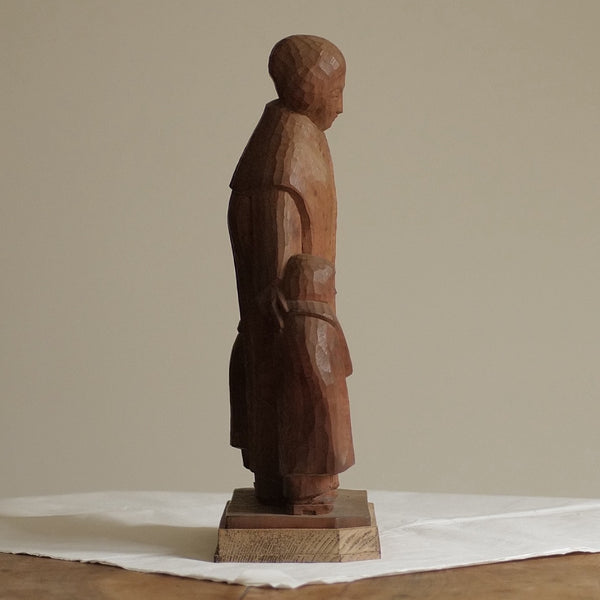 STATUE MÈRE ET ENFANTS / AVEC SA BOÎTE / 42 CM