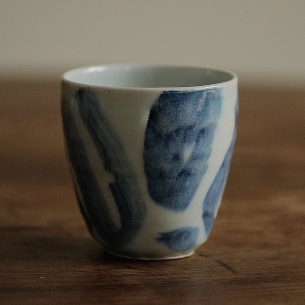 TASSE BLANCHE ET BLEUE / TAMBA YAKI