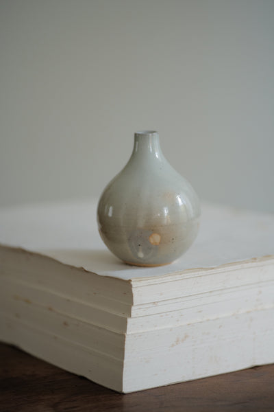 PETIT VASE EN GRÈS BEIGE / TAMBA-YAKI