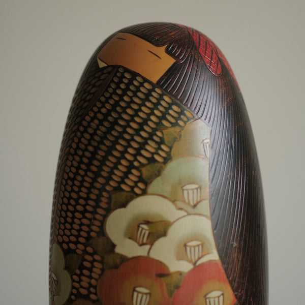 KOKESHI VINTAGE PAR USABURO / MASSIVE / 28 CM