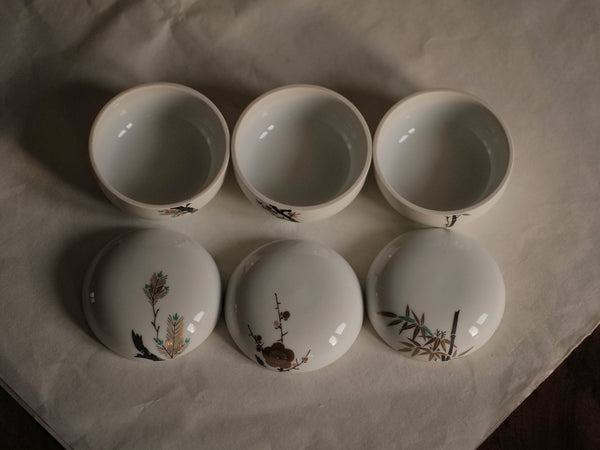 LOT DE TROIS BOÎTES / LES TROIS AMIS DE L’HIVER / FUKAGAWA