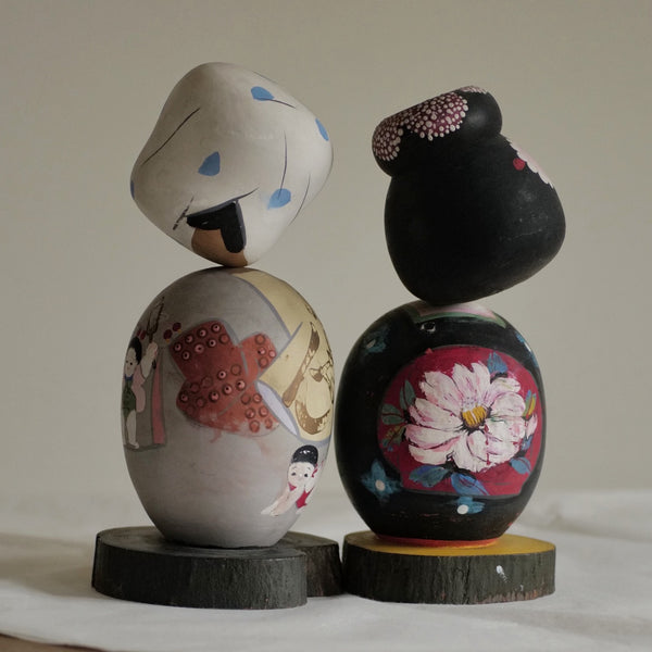 KOKESHI VINTAGES HYOTTOKO ET OTAFUKU / 27,5 CM