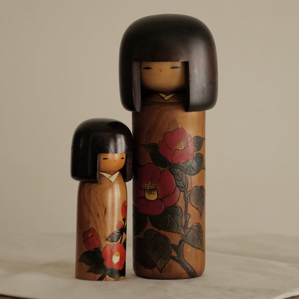 DUO DE KOKESHI VINTAGE USABURO  / 19,5 CM et 32 CM