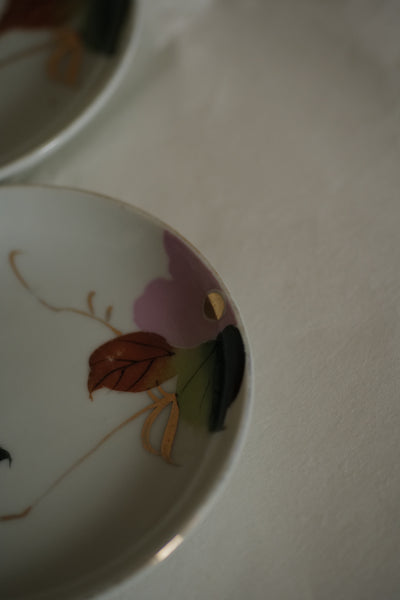 DUO DE PETITES ASSIETTES VINTAGES / CAMÉLIAS