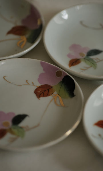 DUO DE PETITES ASSIETTES VINTAGES / CAMÉLIAS