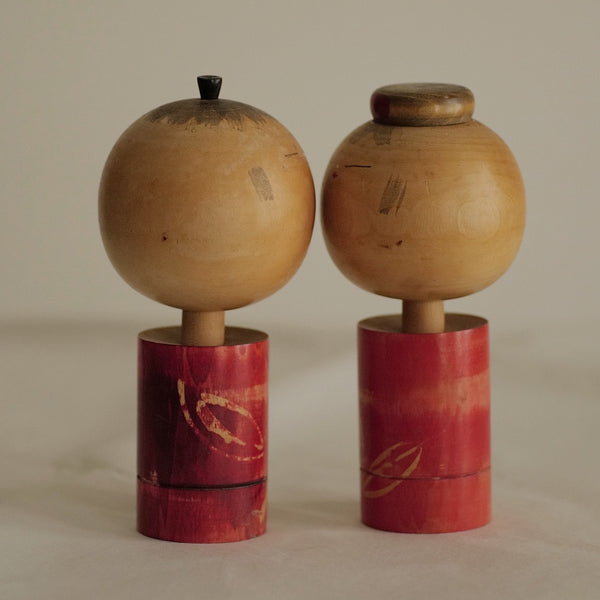 DUO DE KOKESHI VINTAGES PAR TAKAHASHI HASHIME / 18 CM