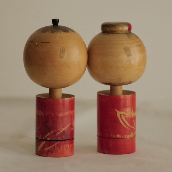 DUO DE KOKESHI VINTAGES PAR TAKAHASHI HASHIME / 18 CM