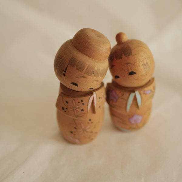 DUO DE KOKESHI VINTAGES / 13 CM