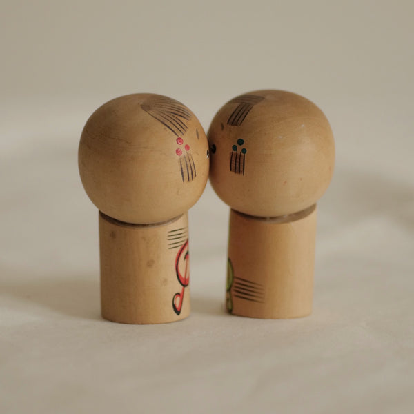 DUO DE KOKESHI VINTAGES / 8 CM