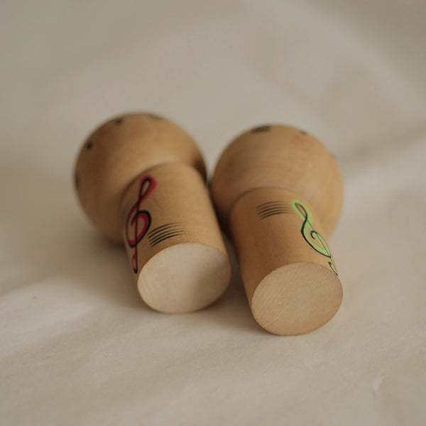 DUO DE KOKESHI VINTAGES / 8 CM