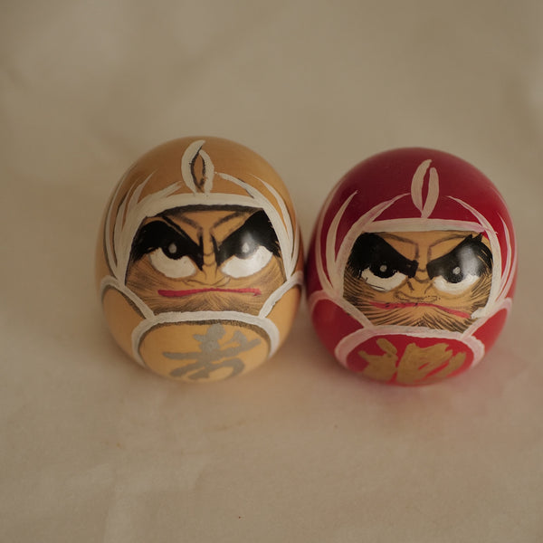 DUO DE DARUMA VINTAGES PAR SATO NORIO / 6 CM