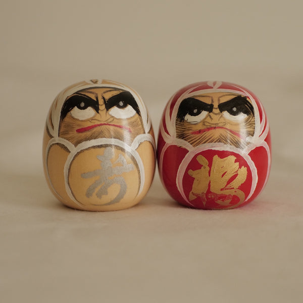 DUO DE DARUMA VINTAGES PAR SATO NORIO / 6 CM