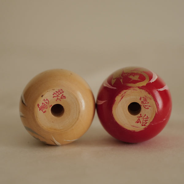 DUO DE DARUMA VINTAGES PAR SATO NORIO / 6 CM