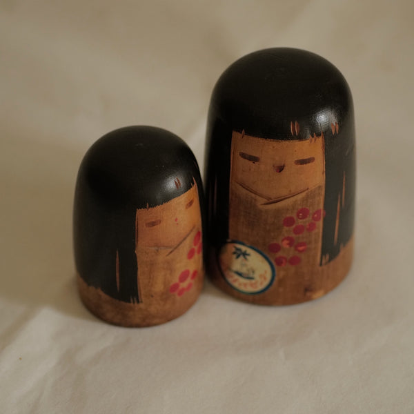DUO DE KOKESHI VINTAGE PAR SANPEI YAMANAKA / 11 CM