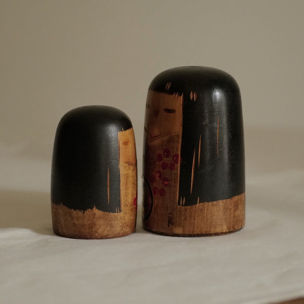 DUO DE KOKESHI VINTAGE PAR SANPEI YAMANAKA / 11 CM