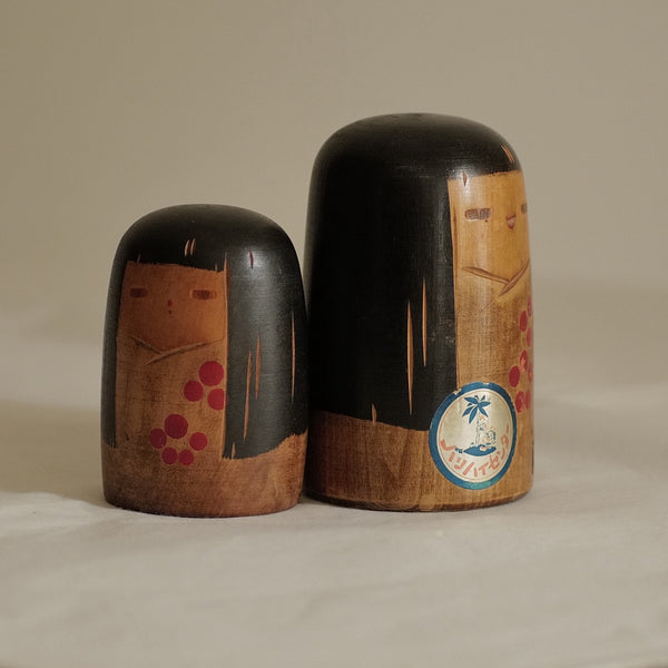 DUO DE KOKESHI VINTAGE PAR SANPEI YAMANAKA / 11 CM