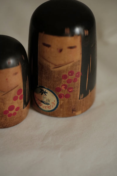 DUO DE KOKESHI VINTAGE PAR SANPEI YAMANAKA / 11 CM