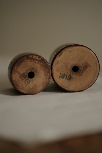 DUO DE KOKESHI VINTAGE PAR SANPEI YAMANAKA / 11 CM