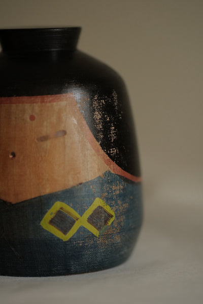 COUPLE DE KOKESHI VINTAGE PAR SANPEI YAMANAKA / 10,5 CM