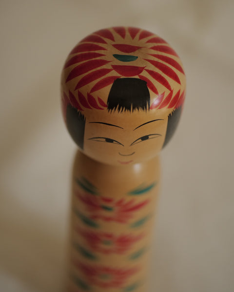 KOKESHI VINTAGE DE STYLE NANBU PAR SATO TADAO / 25 CM