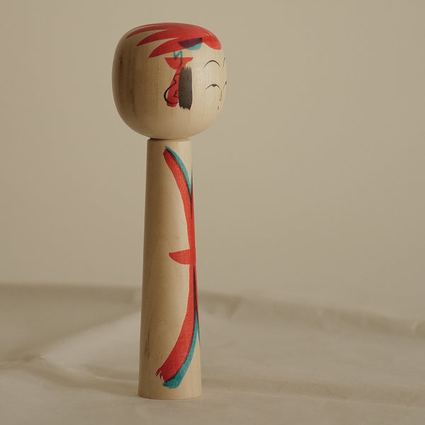 KOKESHI VINTAGE YAJIRO PAR TAKADA TOSHIO / 24,5 CM