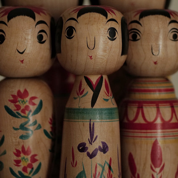 KOKESHI VINTAGE DE STYLE ZAO PAR ABE SHINYA / 20 CM