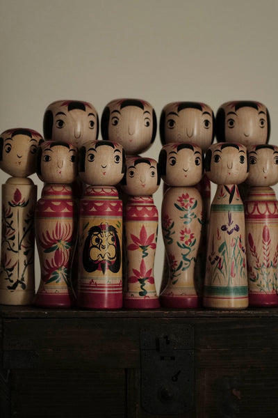 KOKESHI VINTAGE DE STYLE ZAO PAR ABE SHINYA / 20 CM