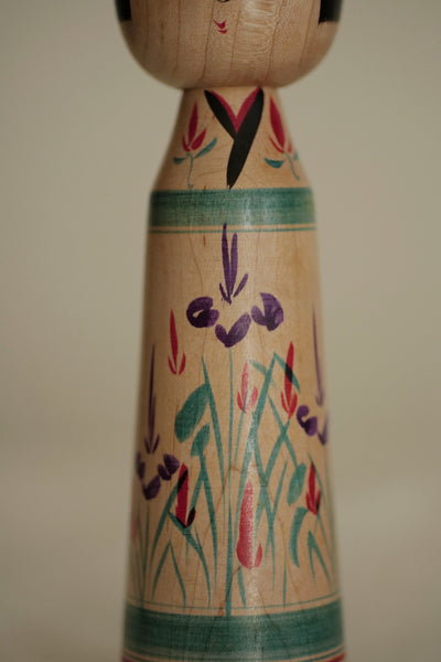 KOKESHI VINTAGE DE STYLE ZAO PAR ABE SHINYA / 20 CM