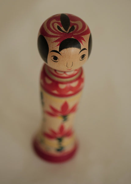 KOKESHI VINTAGE DE STYLE ZAO PAR ABE SHINYA / 18 CM