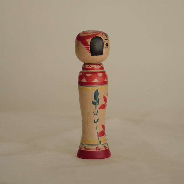 KOKESHI VINTAGE DE STYLE ZAO PAR ABE SHINYA / 18 CM