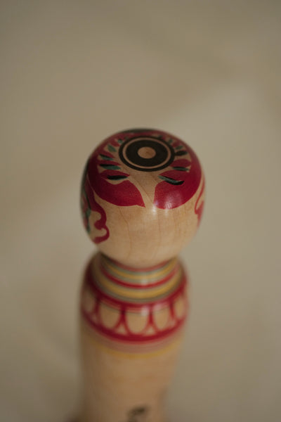 KOKESHI VINTAGE DE STYLE ZAO PAR ABE SHINYA / 20 CM