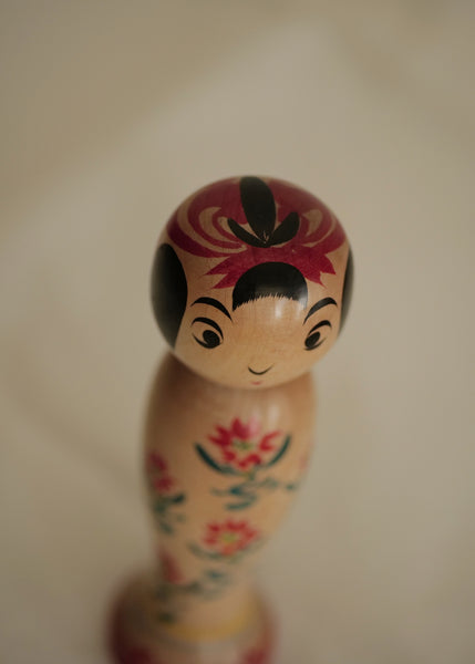 KOKESHI VINTAGE DE STYLE ZAO PAR ABE SHINYA / 20 CM